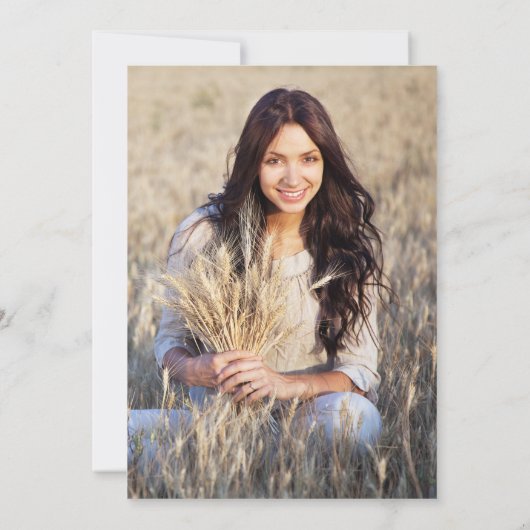 Funny Retro Car DRIVE BY FOTO Graduation Party in Einladung (Rückseite)