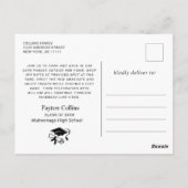 Funny Retro Car DRIVE by Graduation Party Einladun Postkarte (Rückseite)