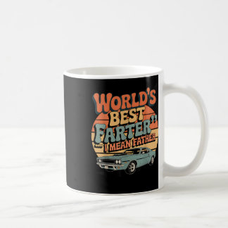 Funny Retro Car Vater World's Best Farter I Gemein Kaffeetasse