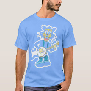Funny Retro Cat Banjo Picker Vintager Cartoon Nied T-Shirt