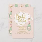 Funny Retro Champagne Brautparty Einladung