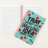 Funny Retro Cherries Horrible Ideenangebot Notizblock (Innen)