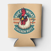 Funny Retro Chicken Butt Joke Design Dosenkühler (Vorderseite)