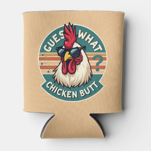 Funny Retro Chicken Butt Joke Design Dosenkühler (Vorderseite)