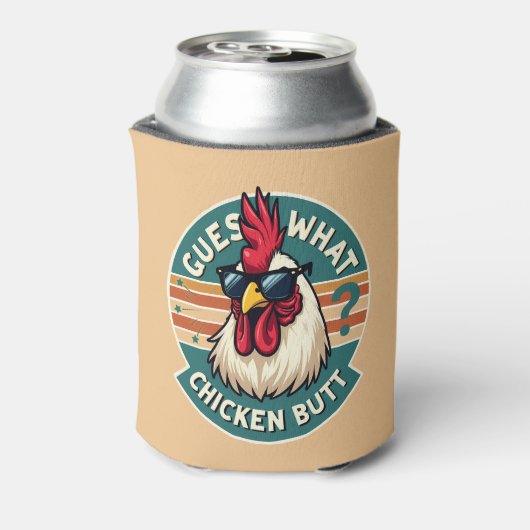 Funny Retro Chicken Butt Joke Design Dosenkühler (Kanne Rückseite)