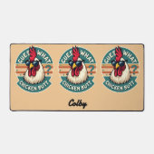 Funny Retro Chicken Butt Joke Design Schreibtischunterlage (Vorderseite)
