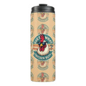  Funny Retro Chicken Butt Joke Design Thermosbecher (Vorderseite)