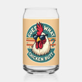 Funny Retro Chicken Hintern Jodesign Dosenglas (Vorderseite)