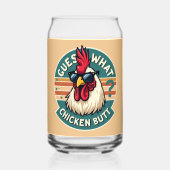 Funny Retro Chicken Hintern Jodesign Dosenglas (Rückseite)