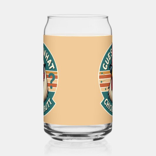 Funny Retro Chicken Hintern Jodesign Dosenglas (Rechts)