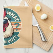 Funny Retro Chicken Hintern Jodesign Geschirrtuch (Viertel Falte)