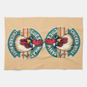 Funny Retro Chicken Hintern Jodesign Geschirrtuch (Horizontal)