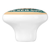 Funny Retro Chicken Hintern Jodesign Keramikknauf (Seitenansicht)