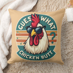 Funny Retro Chicken Hintern Jodesign Kissen
