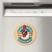 Funny Retro Chicken Hintern Jodesign Magnet (In Situ (Geschirrspüler))