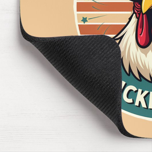 Funny Retro Chicken Hintern Jodesign Mousepad (Ecke)