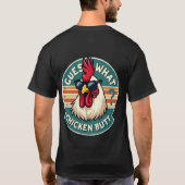 Funny Retro Chicken Hintern Jodesign T-Shirt (Rückseite)
