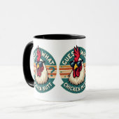 Funny Retro Chicken Hintern Jodesign Tasse (Vorderseite Links)