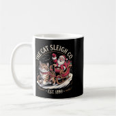 Funny Retro Christmas Cat Kaffeetasse (Links)