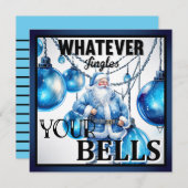 Funny Retro Christmas Feiertagskarte (Vorne/Hinten)