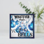 Funny Retro Christmas Feiertagskarte (Stehend Vorderseite)