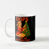 Funny Retro Christmas Oops I Got Another Tree  Kaffeetasse (Links)