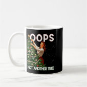 Funny Retro Christmas Oops I Got Another Tree Kaffeetasse (Links)