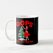 Funny Retro Christmas Oops I Got Another Tree Kaffeetasse (Links)