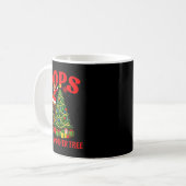 Funny Retro Christmas Oops I Got Another Tree Prem Kaffeetasse (Vorderseite Links)