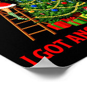 Funny Retro Christmas Oops I Got Another Tree Prem Poster (Ecke)