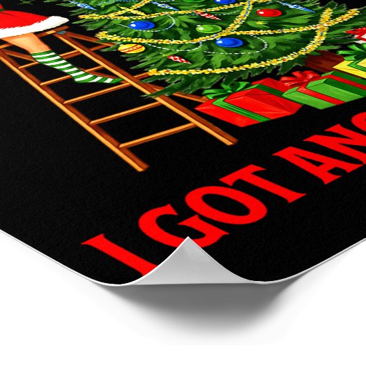 Funny Retro Christmas Oops I Got Another Tree Prem Poster (Ecke)