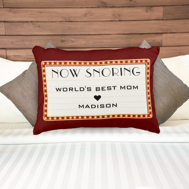 Funny Retro Cinema Theater Marquee Sign Red Dekokissen (Funny Retro Cinema Theater Marquee Sign Red Accent Pillow)