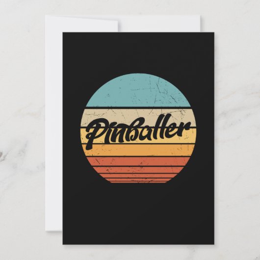 Funny Retro Classic Pinball Geschenk Einladung (Vorderseite)