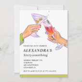 Funny Retro Cocktail 67. Geburtstagsparty Einladung (Vorderseite)