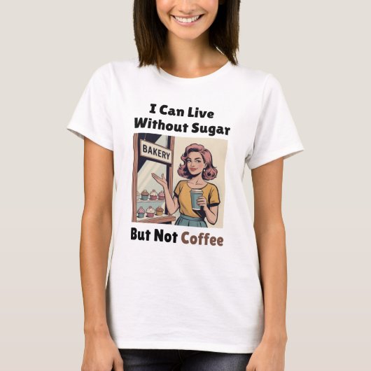 Funny Retro Coffee Lover Low Carb Keto Diet T-Shirt (Vorderseite)