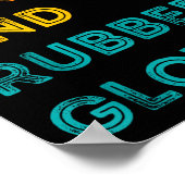 Funny Retro Coffee Scrubs Rubber Gloves Nurse Doct Poster (Ecke)