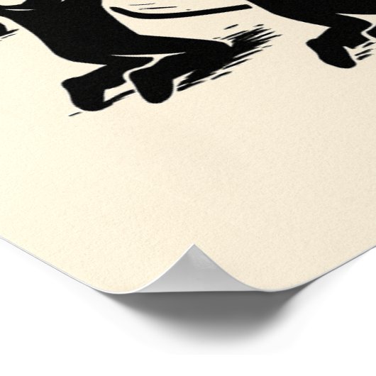 Funny Retro Coffee – Worship Coffee Poster (Ecke)