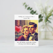 Funny Retro Comic Postkarte (Stehend Vorderseite)