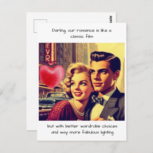 Funny Retro Comic Postkarte (Vorne/Hinten)