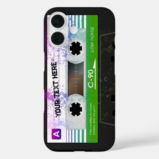 Funny Retro Compact Audio Cassette Case-Mate iPhone Hülle (Rückseite)