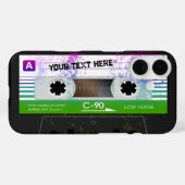 Funny Retro Compact Audio Cassette Case-Mate iPhone Hülle (Rückseite (Horizontal))