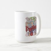 Funny retro Dad bod word art  Kaffeetasse (VorderseiteRechts)