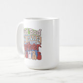 Funny retro Dad bod word art Kaffeetasse (Vorderseite Links)