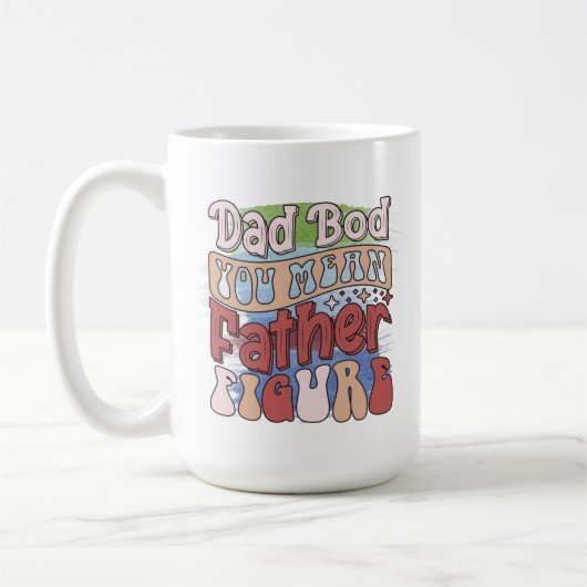 Funny retro Dad bod word art  Kaffeetasse (Links)