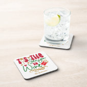 Funny Retro ’Das ist die Jahreszeit zum Weihnachte Getränkeuntersetzer (Rechte Seite)