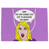 FUNNY RETRO-DEUTSCHE-Geschenktasche Große Geschenktüte (Rückseite)