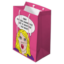 FUNNY RETRO-DEUTSCHE-Geschenktasche Mittlere Geschenktüte