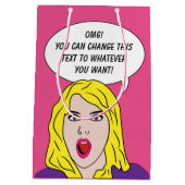 FUNNY RETRO-DEUTSCHE-Geschenktasche Mittlere Geschenktüte (Rückseite)