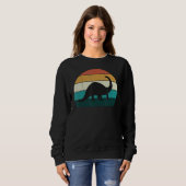 Funny Retro Dinosaur - Große Brachiosaurus Liebhab Sweatshirt (Vorne ganz)