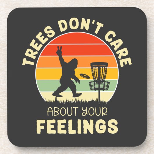 Funny Retro Disk Golf Design | Frisbee Lovers Getränkeuntersetzer (Vorderseite)
